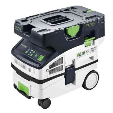 Akumuliatorinis dulkių siurblys CLEANTEC Festool CTLC MINI I-Basic, 18 V, (be akum. ir krov.), (577065) 1 Akumuliatorinis dulkių siurblys CLEANTEC Festool CTLC MINI I-Basic, 18 V, (be akum. ir krov.), (577065) 1