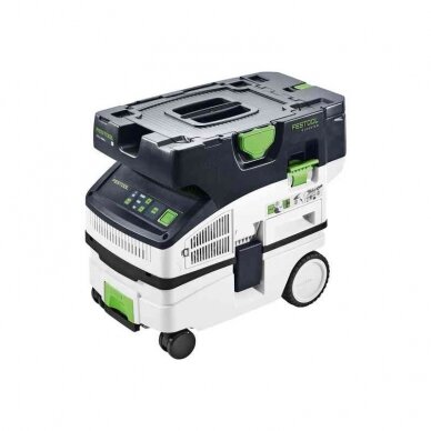 Akumuliatorinis dulkių siurblys CLEANTEC Festool CTLC MINI I-Plus, 18 V, 4 x 5,0 Ah, (577670) 1 Akumuliatorinis dulkių siurblys CLEANTEC Festool CTLC MINI I-Plus, 18 V, 4 x 5,0 Ah, (577670) 1