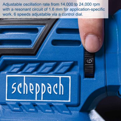 Akumuliatorinis ekscentrinis šlifuoklis C-OBS125/2-X, korpusas, Scheppach 2