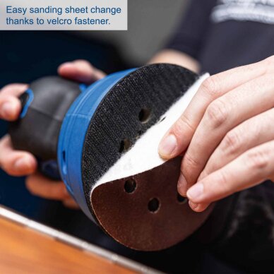 Akumuliatorinis ekscentrinis šlifuoklis C-OBS125/2-X, korpusas, Scheppach 4