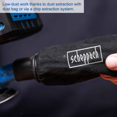 Akumuliatorinis ekscentrinis šlifuoklis C-OBS125/2-X, korpusas, Scheppach 5