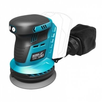 Akumuliatorinis ekscentrinis šlifuoklis Dedra DED7062, 18V 125 mm Akumuliatorinis ekscentrinis šlifuoklis Dedra DED7062, 18V 125 mm
