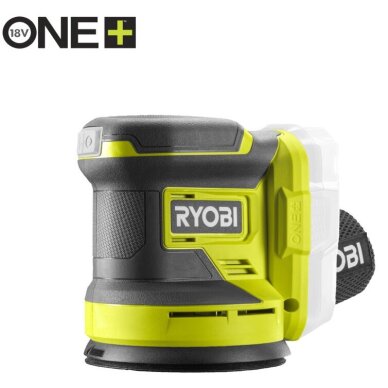 Akumuliatorinis ekscentrinis šlifuoklis Ryobi RROS18-0, 18 V, (be akum. ir krov.) Akumuliatorinis ekscentrinis šlifuoklis Ryobi RROS18-0, 18 V, (be akum. ir krov.)