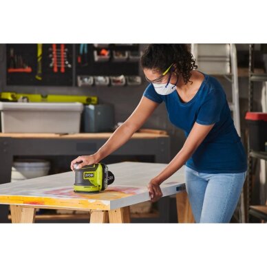 Akumuliatorinis ekscentrinis šlifuoklis Ryobi RROS18-0, 18 V, (be akum. ir krov.) 4