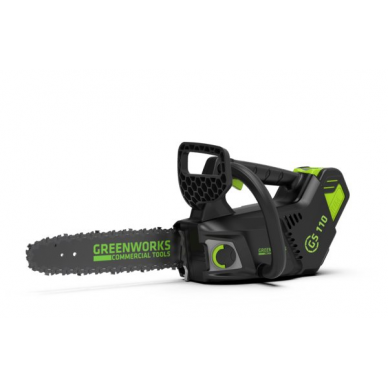 Akumuliatorinis grandininis pjūklas Greenworks GD40TCSK2, 40 V, 2,0 Ah, 10", 1/4", 58DL 1 Akumuliatorinis grandininis pjūklas Greenworks GD40TCSK2, 40 V, 2,0 Ah, 10", 1/4", 58DL 1