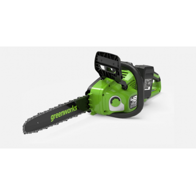 Akumuliatorinis grandininis pjūklas Greenworks GD24X2CS36, 48 V (2X24 V) , 36 cm, (tik įrankis) Akumuliatorinis grandininis pjūklas Greenworks GD24X2CS36, 48 V (2X24 V) , 36 cm, (tik įrankis)