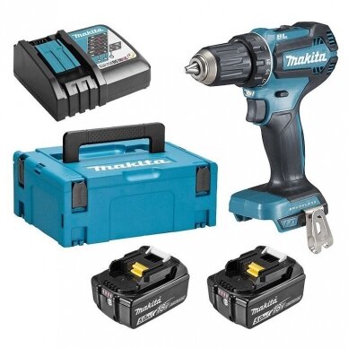 Akumuliatorinis gręžtuvas Makita DDF485RTJ, 18 V, 2x 5,0Ah Akumuliatorinis gręžtuvas Makita DDF485RTJ, 18 V, 2x 5,0Ah