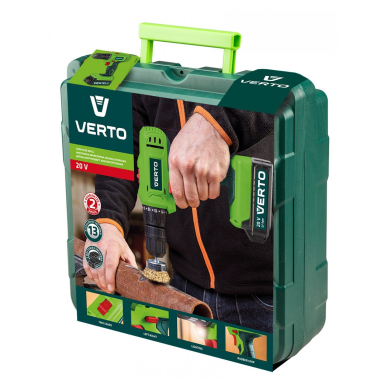 Akumuliatorinis gręžtuvas - suktuvas 2x18V, Li-Ion/1.5 Ah, suitcase 1 Akumuliatorinis gręžtuvas - suktuvas 2x18V, Li-Ion/1.5 Ah, suitcase 1