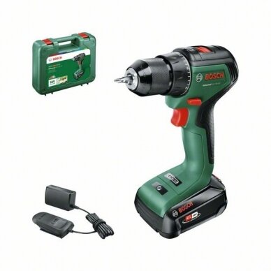 Akumuliatorinis gręžtuvas- suktuvas Bosch UniversalDrill 18V-60, 18 V, 2,0 Ah Akumuliatorinis gręžtuvas- suktuvas Bosch UniversalDrill 18V-60, 18 V, 2,0 Ah