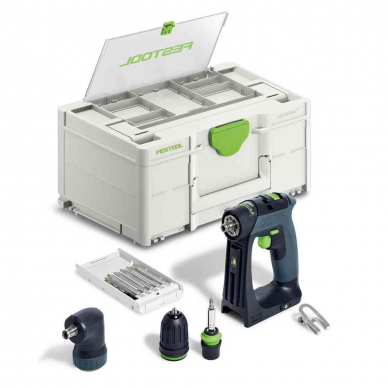 Akumuliatorinis gręžtuvas-suktuvas Festool CXS 18-Basic-Set, 18 V, (be akum. ir krov.), (577333) Akumuliatorinis gręžtuvas-suktuvas Festool CXS 18-Basic-Set, 18 V, (be akum. ir krov.), (577333)