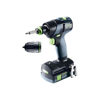 Akumuliatorinis gręžtuvas-suktuvas Festool TXS 18 C 3,0-Plus, 18 V, 2 x 3,0 Ah, (576895) 1 Akumuliatorinis gręžtuvas-suktuvas Festool TXS 18 C 3,0-Plus, 18 V, 2 x 3,0 Ah, (576895) 1