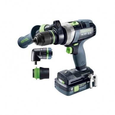 Akumuliatorinis gręžtuvas-suktuvas QUADRIVE Festool TDC 18/4 5,0/4,0 I-Set, 18 V, 4,0 / 5,0 Ah (577612) 1 Akumuliatorinis gręžtuvas-suktuvas QUADRIVE Festool TDC 18/4 5,0/4,0 I-Set, 18 V, 4,0 / 5,0 Ah (577612) 1