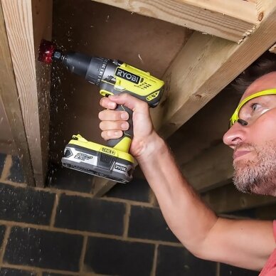 Akumuliatorinis gręžtuvas-suktuvas Ryobi R18DD3-225S, 18V (2x2,5 Ah) 4