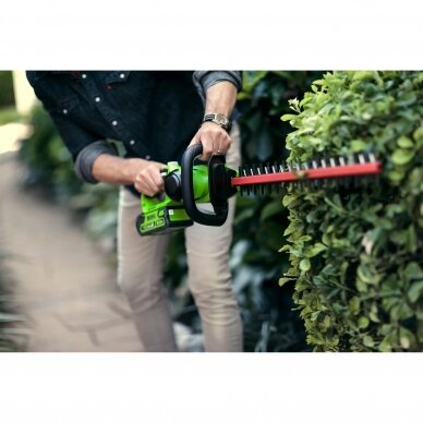 Akumuliatorinis gyvatvorių genėtuvas Greenworks G40HT61, 40 V, (tik įrankis) 1 Akumuliatorinis gyvatvorių genėtuvas Greenworks G40HT61, 40 V, (tik įrankis) 1