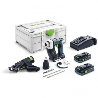 Akumuliatorinis juostinis suktuvas DURADRIVE Festool DWC 18-4500 HPC 4,0 I-Plus, 18 V, 2 x 4.0 Ah, (576502) Akumuliatorinis juostinis suktuvas DURADRIVE Festool DWC 18-4500 HPC 4,0 I-Plus, 18 V, 2 x 4.0 Ah, (576502)