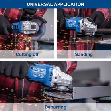 Akumuliatorinis kampinis šlifuoklis BC-AG125P-X, korpusas, Scheppach 2