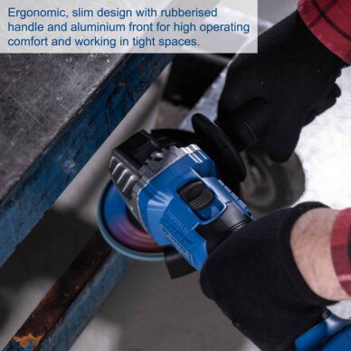 Akumuliatorinis kampinis šlifuoklis BC-AG125P-X, korpusas, Scheppach 4