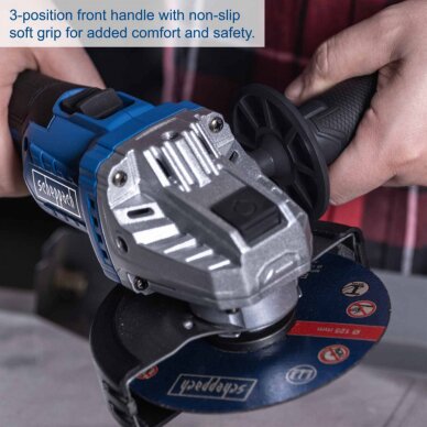 Akumuliatorinis kampinis šlifuoklis BC-AG125P-X, korpusas, Scheppach 6