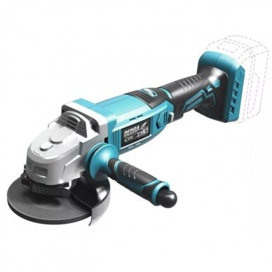 Akumuliatorinis kampinis šlifuoklis Dedra DED7046, 18 V, (be akum. ir krov.) 1 Akumuliatorinis kampinis šlifuoklis Dedra DED7046, 18 V, (be akum. ir krov.) 1