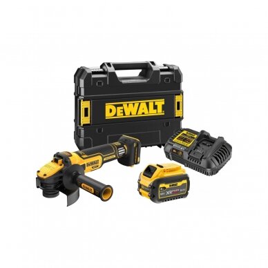 Akumuliatorinis kampinis šlifuoklis DeWalt DCG409VST1-QW, 18 V, 1x6.0 Ah Akumuliatorinis kampinis šlifuoklis DeWalt DCG409VST1-QW, 18 V, 1x6.0 Ah