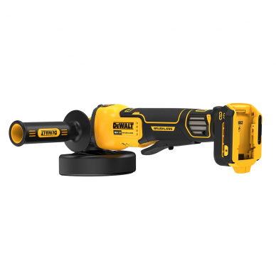 Akumuliatorinis kampinis šlifuoklis DeWalt DCG416VSN FLEXVOLT, 18 V, (be akum. ir krov.) 1 Akumuliatorinis kampinis šlifuoklis DeWalt DCG416VSN FLEXVOLT, 18 V, (be akum. ir krov.) 1