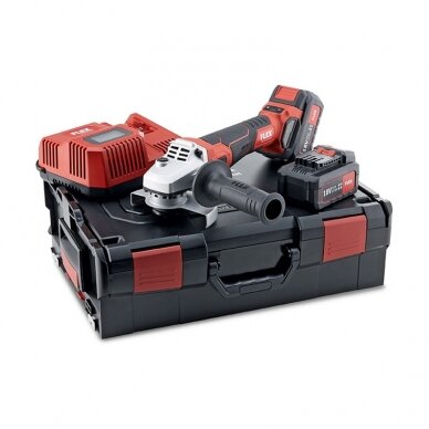 Akumuliatorinis kampinis šlifuoklis FLEX LBE 125 18.0-EC/5.0 Set 1 Akumuliatorinis kampinis šlifuoklis FLEX LBE 125 18.0-EC/5.0 Set 1