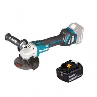 Akumuliatorinis kampinis šlifuoklis Makita DGA512ZU +BL1850B, 18V, 5,0Ah (be krov.) Akumuliatorinis kampinis šlifuoklis Makita DGA512ZU +BL1850B, 18V, 5,0Ah (be krov.)