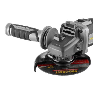 Akumuliatorinis kampinis šlifuoklis ProCraft AG125Bbb, 20 V, (be akum. ir krov.) 6 Akumuliatorinis kampinis šlifuoklis ProCraft AG125Bbb, 20 V, (be akum. ir krov.) 6