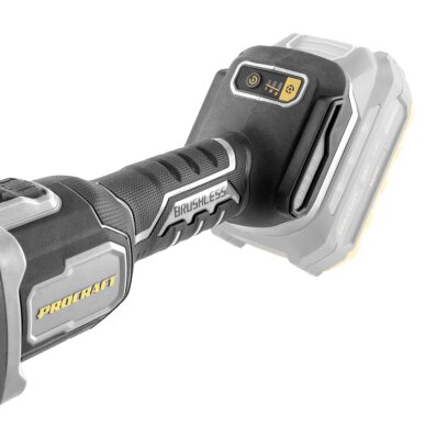 Akumuliatorinis kampinis šlifuoklis ProCraft AG125Bbb, 20 V, (be akum. ir krov.) 4 Akumuliatorinis kampinis šlifuoklis ProCraft AG125Bbb, 20 V, (be akum. ir krov.) 4