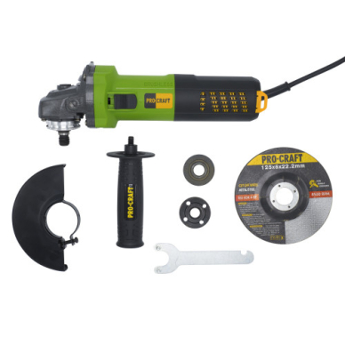 Elektrinis kampinis šlifuoklis ProCraft PW1550, 850 W, 125 mm 1 Elektrinis kampinis šlifuoklis ProCraft PW1550, 850 W, 125 mm 1