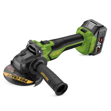 Akumuliatorinis kampinis šlifuoklis ProCraft PGA22-1B-C, 20 V, 4,0 Ah 2