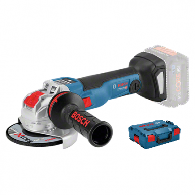 Akumuliatorinis kampinis šlifuoklis su X-LOCK Bosch GWX 18V-10 SC SOLO, 125 mm Akumuliatorinis kampinis šlifuoklis su X-LOCK Bosch GWX 18V-10 SC SOLO, 125 mm