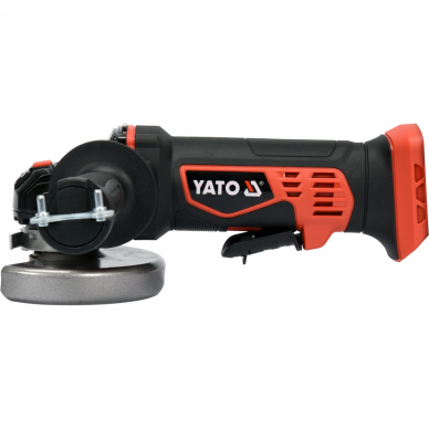 Akumuliatorinis kampinis šlifuoklis Yato, 18 V, (be akum. ir krov.) 1 Akumuliatorinis kampinis šlifuoklis Yato, 18 V, (be akum. ir krov.) 1