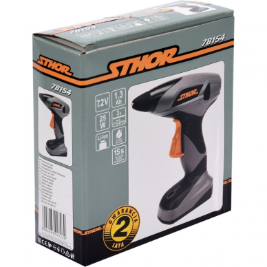 Akumuliatorinis klijavimo pistoletas Sthor, 7,2 V, 1.3 Ah 1 Akumuliatorinis klijavimo pistoletas Sthor, 7,2 V, 1.3 Ah 1