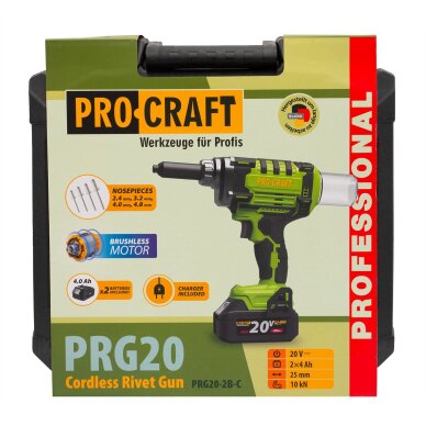 Akumuliatorinis kniediklis ProCraft PRG20, 20 V, 2x4.0 Ah 5
