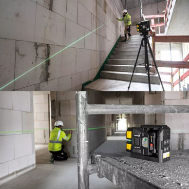 Akumuliatorinis kryžminis lazerinis nivelyras STABILA LAX 500G 6 Akumuliatorinis kryžminis lazerinis nivelyras STABILA LAX 500G 6