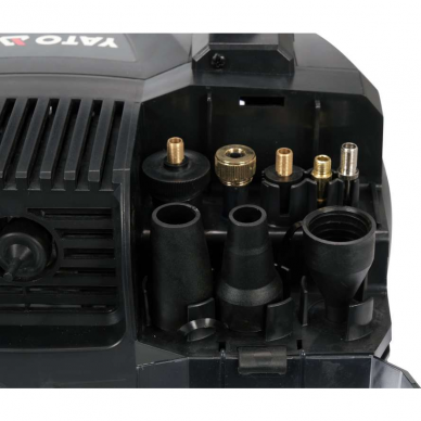 Akumuliatorinis kompresorius Yato, 2x18 V, 98 l / min, 6 l, ( be akum. ir krov.) 3 Akumuliatorinis kompresorius Yato, 2x18 V, 98 l / min, 6 l, ( be akum. ir krov.) 3