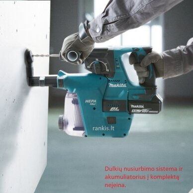 Akumuliatorinis perforatorius Makita DHR242Z, 18V Li-ion 9 Akumuliatorinis perforatorius Makita DHR242Z, 18V Li-ion 9