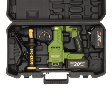 Akumuliatorinis perforatorius ProCraft PHA30, 20V, 2x4,0Ah 12 Akumuliatorinis perforatorius ProCraft PHA30, 20V, 2x4,0Ah 12