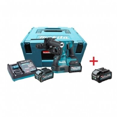 Akumuliatorinis perforatorius Makita HR004GM201, XGT ® 40Vmax, 2x4Ah + DOVANA BL4040 Akumuliatorinis perforatorius Makita HR004GM201, XGT ® 40Vmax, 2x4Ah + DOVANA BL4040
