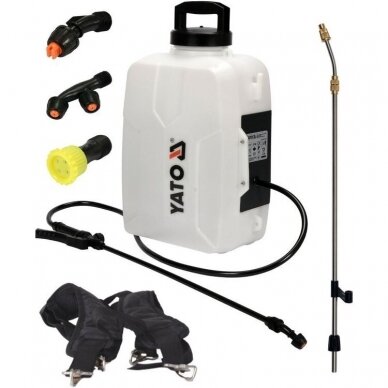 Akumuliatorinis purkštuvas Yato YT-86211, 2in1 18V, be akumuliatoriaus Akumuliatorinis purkštuvas Yato YT-86211, 2in1 18V, be akumuliatoriaus