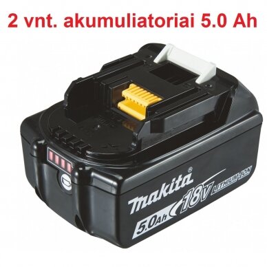 Akumuliatorinis pūtiklis Makita DUB362Z + (2x5.0Ah) su baterijomis ir dvigubu krovikliu 1 Akumuliatorinis pūtiklis Makita DUB362Z + (2x5.0Ah) su baterijomis ir dvigubu krovikliu 1