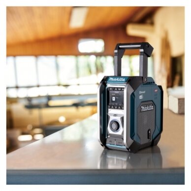 Akumuliatorinis radijas Makita MR007GZ, 40 V max, (be akum. ir krov.) 8 Akumuliatorinis radijas Makita MR007GZ, 40 V max, (be akum. ir krov.) 8