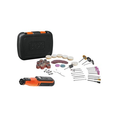 Akumuliatorinis Rankinis frezeris, 7.2V BCRT8IK-XJ, Integruotas Akumuliatorius 1,5 AH, Black&Decker