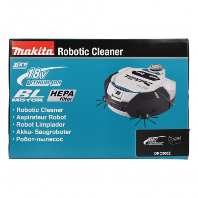 Akumuliatorinis siurblys-robotas Makita DRC300Z, 2x18 V, Li-Ion, (be akum. ir krov.) 11 Akumuliatorinis siurblys-robotas Makita DRC300Z, 2x18 V, Li-Ion, (be akum. ir krov.) 11