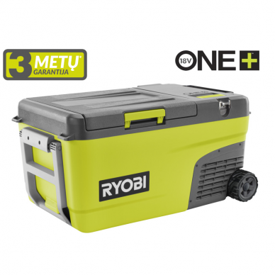 Akumuliatorinis šaldytuvas Ryobi RY18CB23A-0, 18 V, (be akum. ir krov.) Akumuliatorinis šaldytuvas Ryobi RY18CB23A-0, 18 V, (be akum. ir krov.)