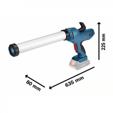 Akumuliatorinis sandarinimo pistoletas Bosch GCG 18V-600, 18 V, (be akum. ir krov.), professional 1 Akumuliatorinis sandarinimo pistoletas Bosch GCG 18V-600, 18 V, (be akum. ir krov.), professional 1