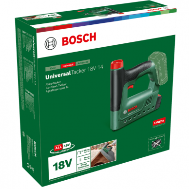 Akumuliatorinis segiklis Bosch UniversalTacker18V-14 solo (06032A7000) 2 Akumuliatorinis segiklis Bosch UniversalTacker18V-14 solo (06032A7000) 2