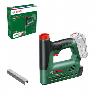 Akumuliatorinis segiklis Bosch UniversalTacker18V-14 solo (06032A7000) 1 Akumuliatorinis segiklis Bosch UniversalTacker18V-14 solo (06032A7000) 1