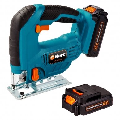 Akumuliatorinis siaurapjūklis Bort BPS-18Li-Q, 18V, 2x1.5Ah Akumuliatorinis siaurapjūklis Bort BPS-18Li-Q, 18V, 2x1.5Ah